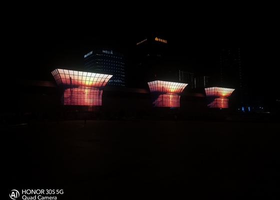 Minvol LED Sign Pixel Pitch 25mm Rental Installation LED Message transparent Panel Outdoor HD LED Digital Board